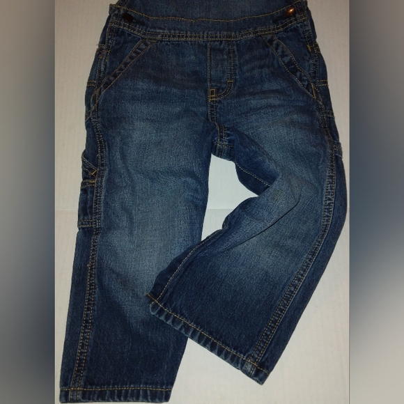 ☆Like New☆OSH KOSH B'GOSH Adorable Toddler Denim Cargo Overalls☆24mo - Picture 6 of 16